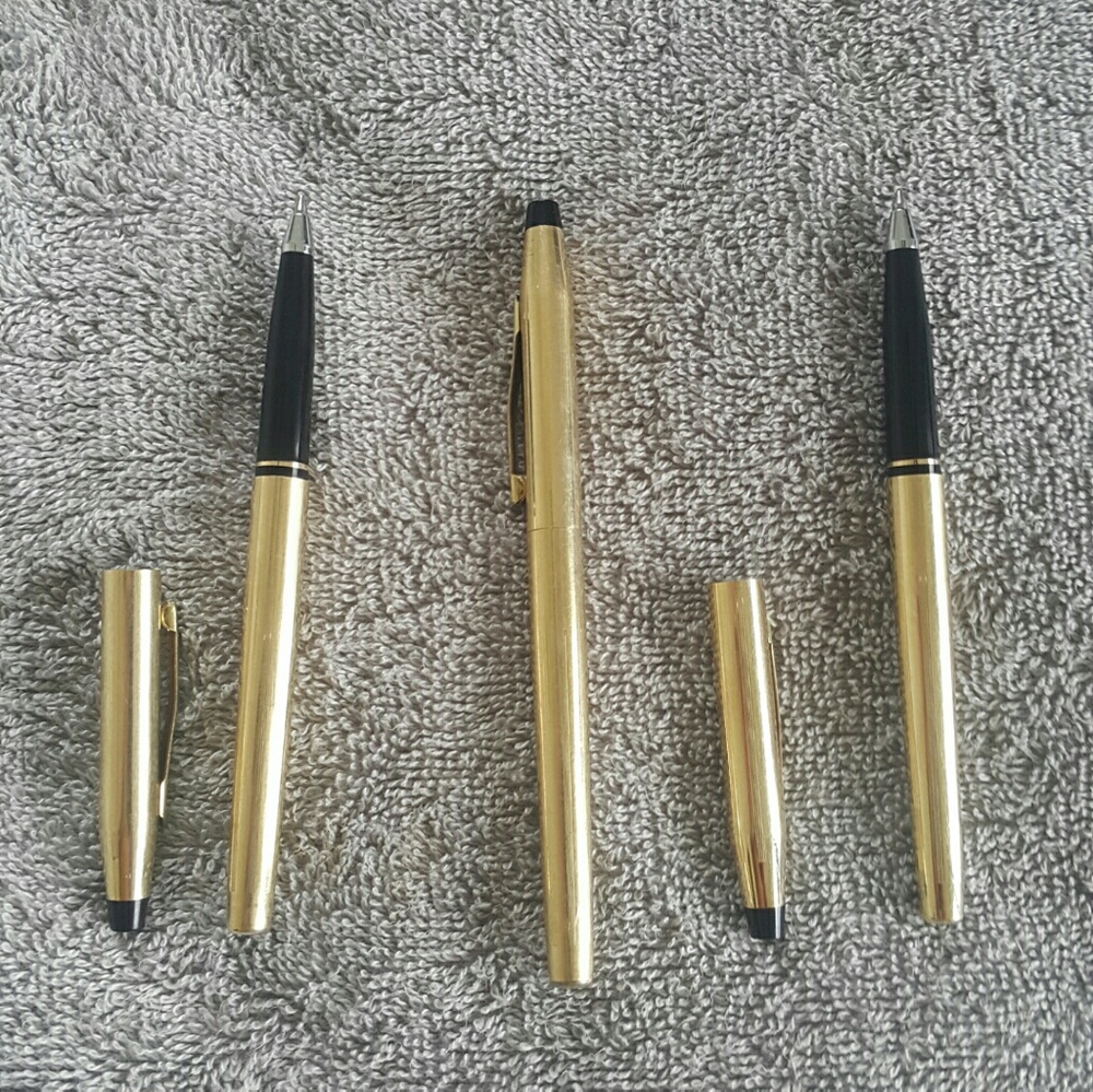 Gold plated pens by CROSS